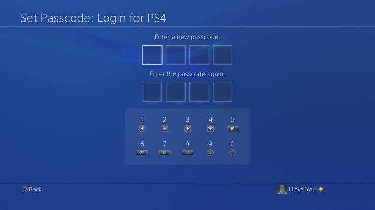 How to put password in PS4 profiles